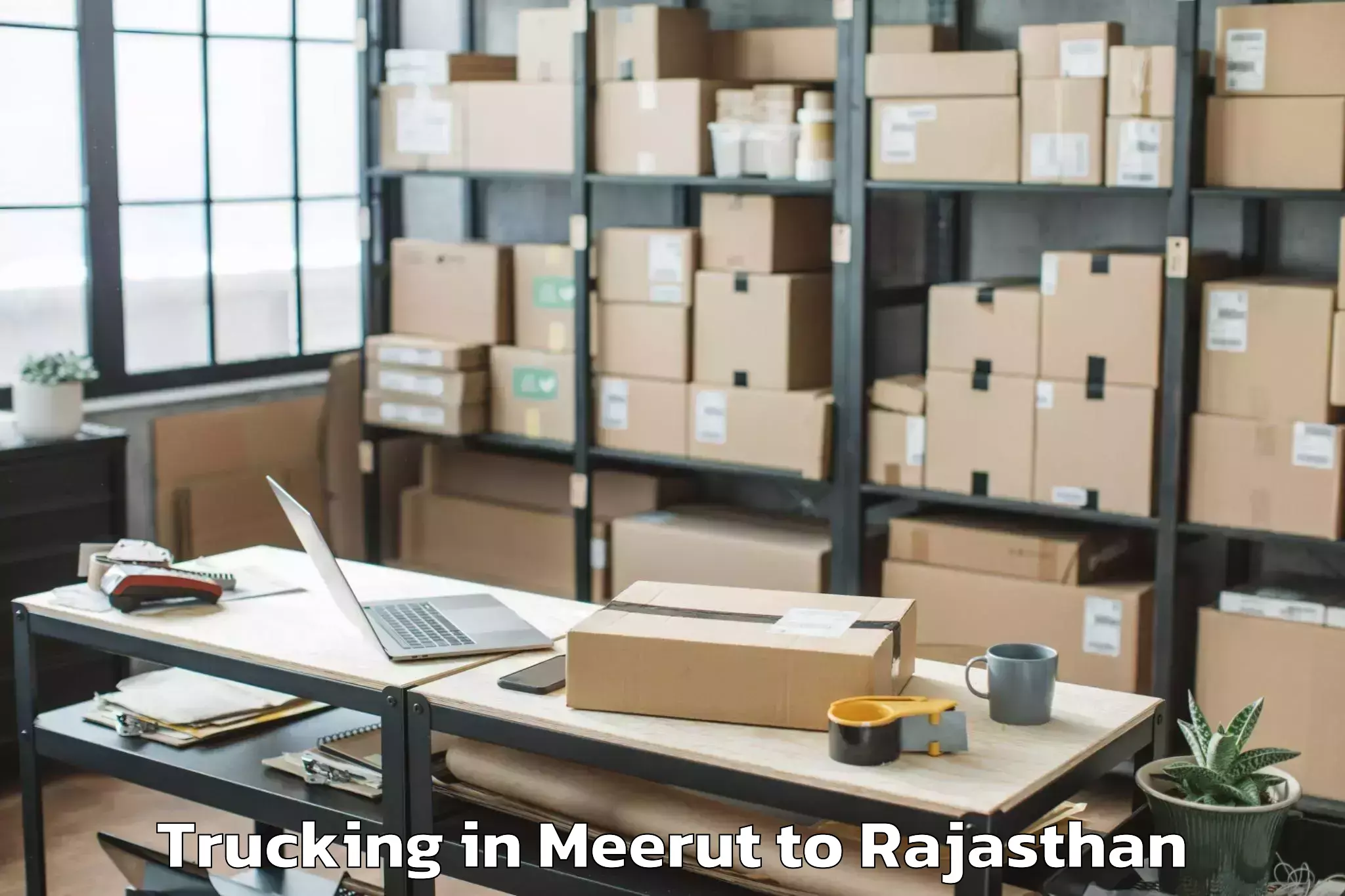 Top Meerut to Kapasan Trucking Available